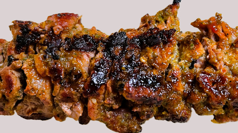 Gyros pork neck skewers